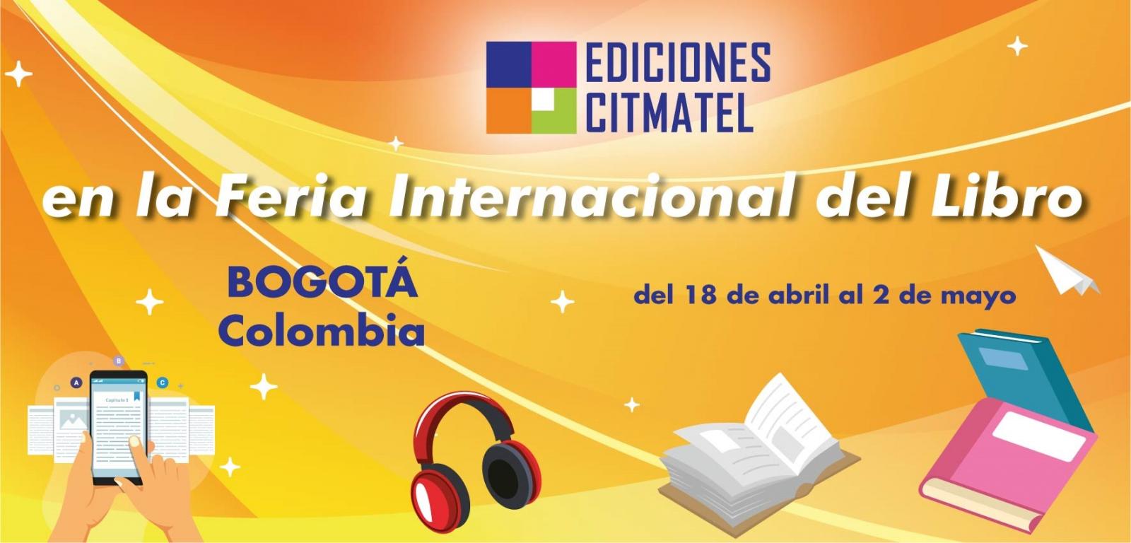 banner de Citmatel en las ferias del libro internacionales