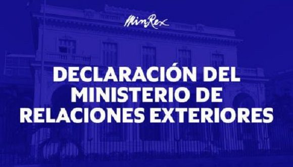 Declaración del Ministerio de Relaciones Exteriores