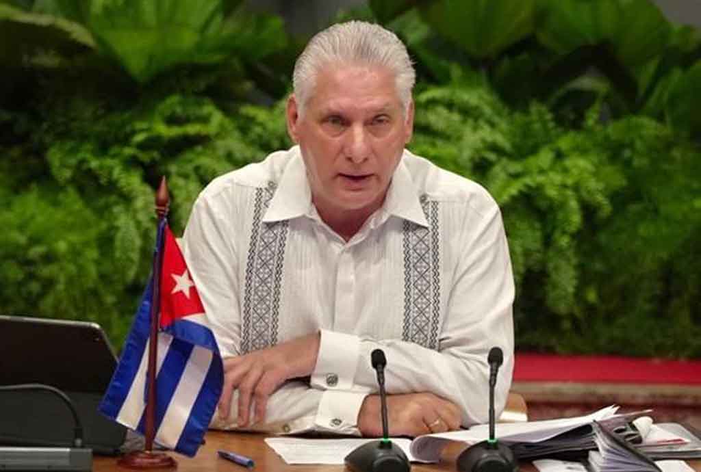 Presidente de Cuba insta a enfrentar con optimismo actual situación Presidente de Cuba insta a enfrentar con optimismo actual situación
