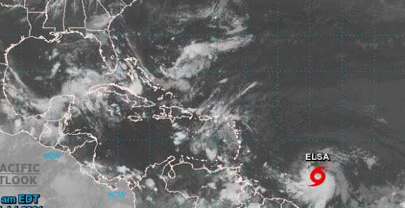 Se forma la tormenta tropical Elsa (+ Cono de trayectoria)