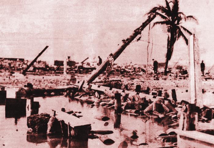 El poblado costero camagüeyano de Santa Cruz del Sur, fue arrasado por la marea de tormenta del huracán del 9 de noviembre de 1932. Foto: Cortesía de Luis Enrique Ramos