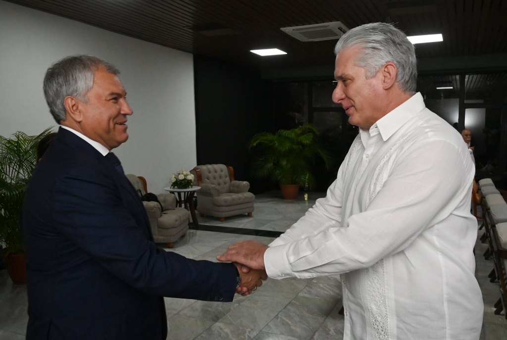 Díaz-Canel se reunió con presidente de Duma Estatal de Rusia