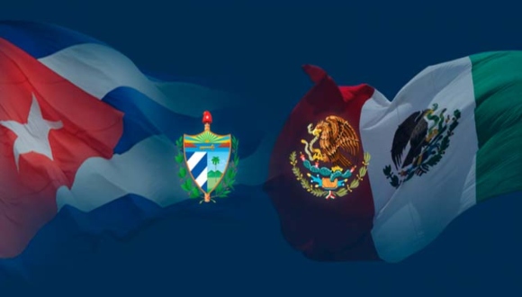 banderas de Cuba y Mexico