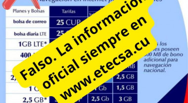 Denuncia ETECSA información falsa sobre tarifas